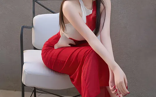 秀人网杨晨晨红裙写真作品介绍｜户外光影与红白配色赏析