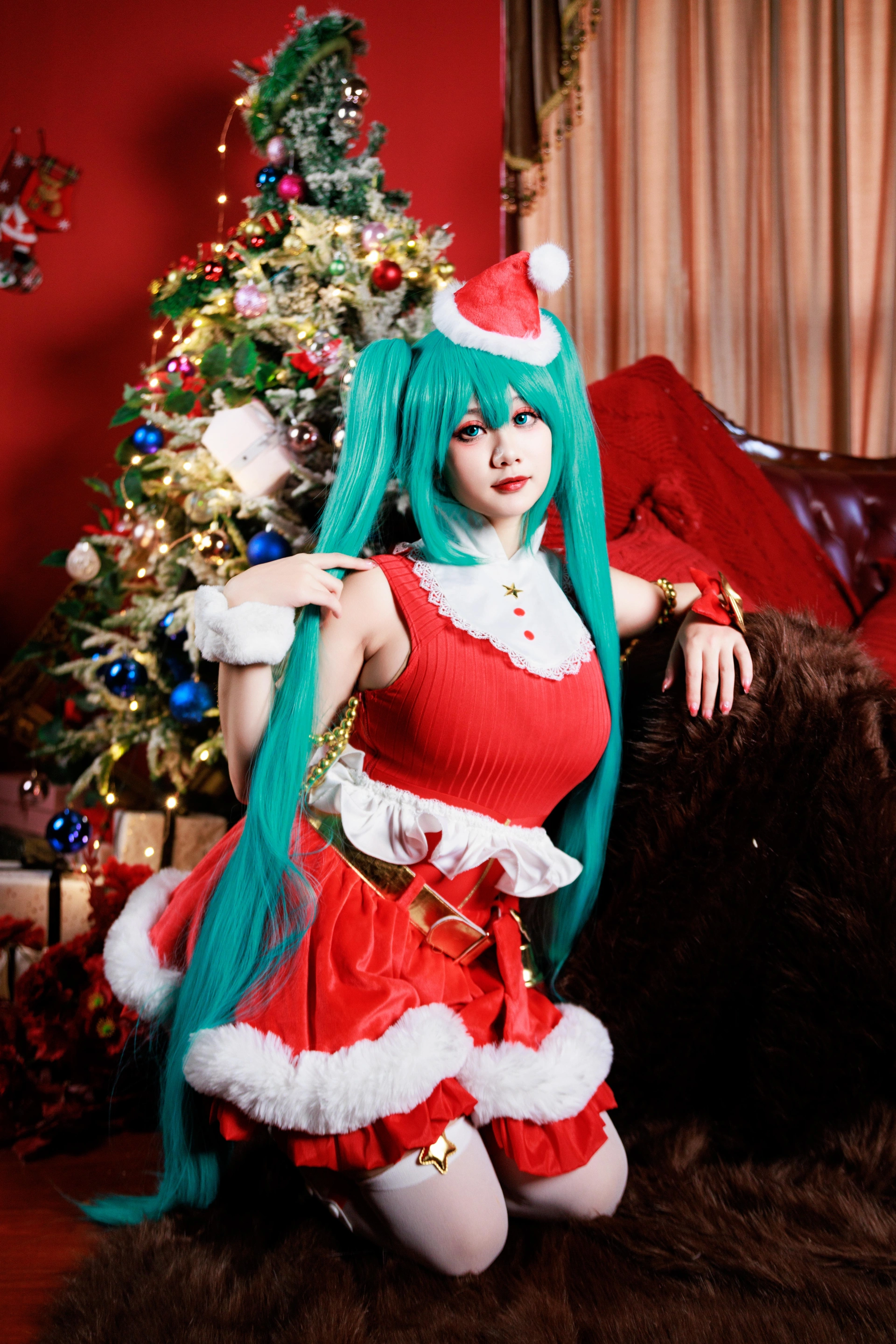 阿雪雪初音未来圣诞室内写真
