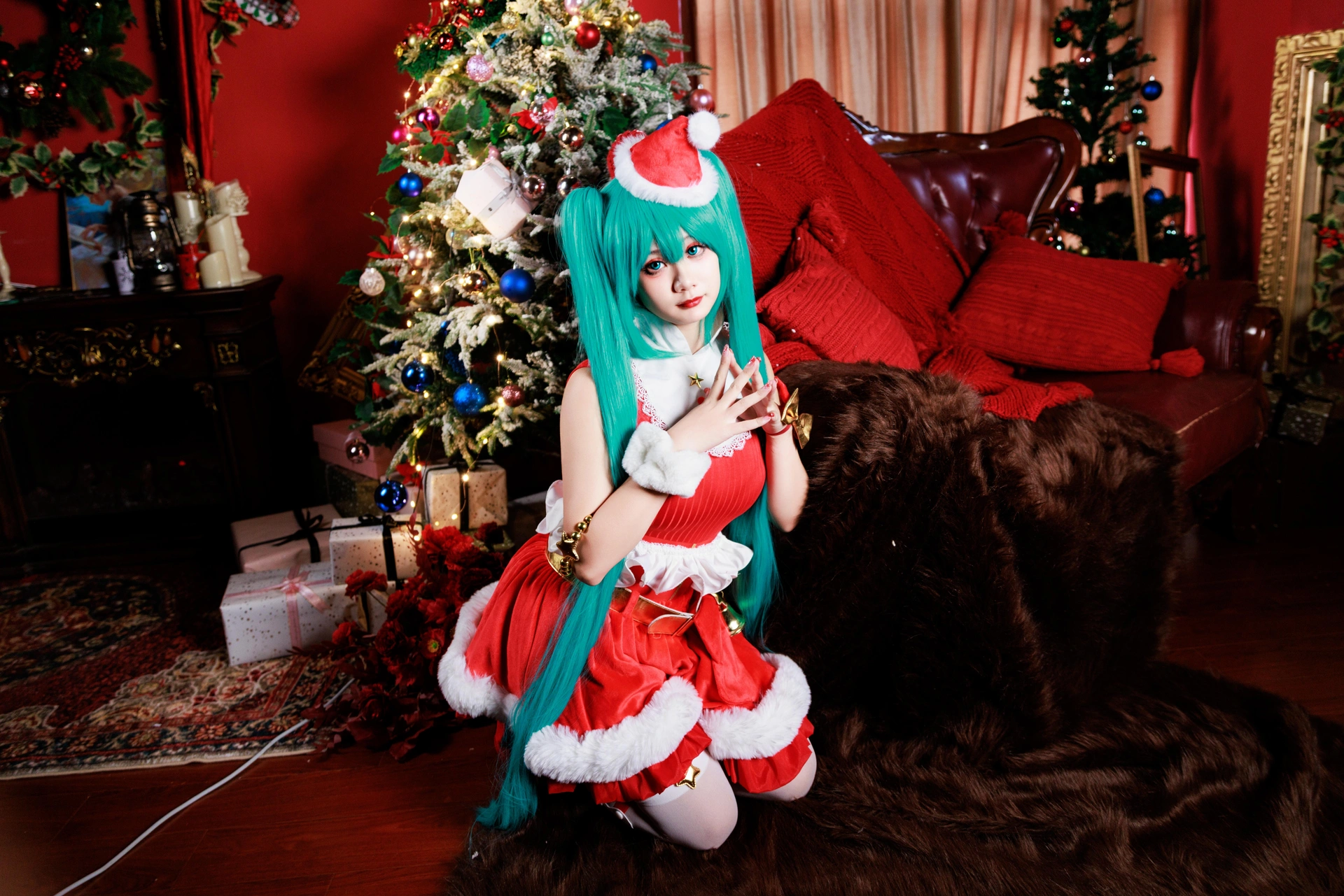 初音未来圣诞主题Cosplay写真