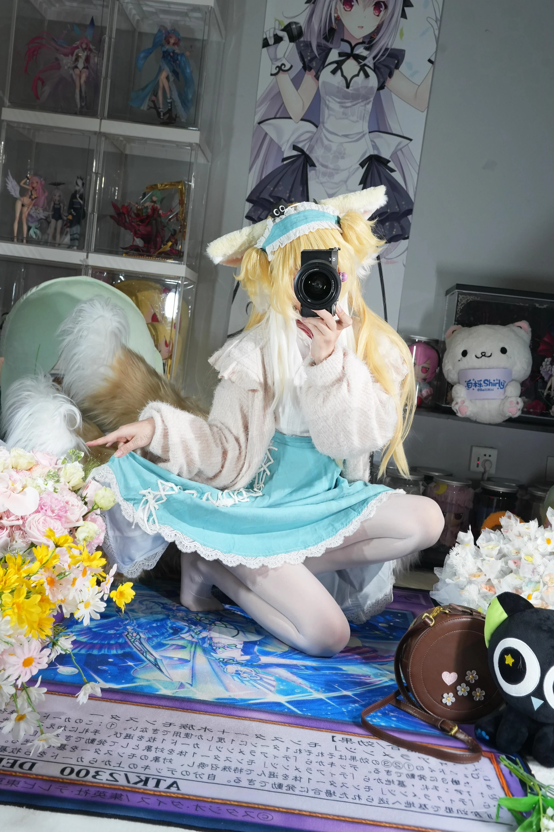 白栎Shirly铃兰白裙正面写真