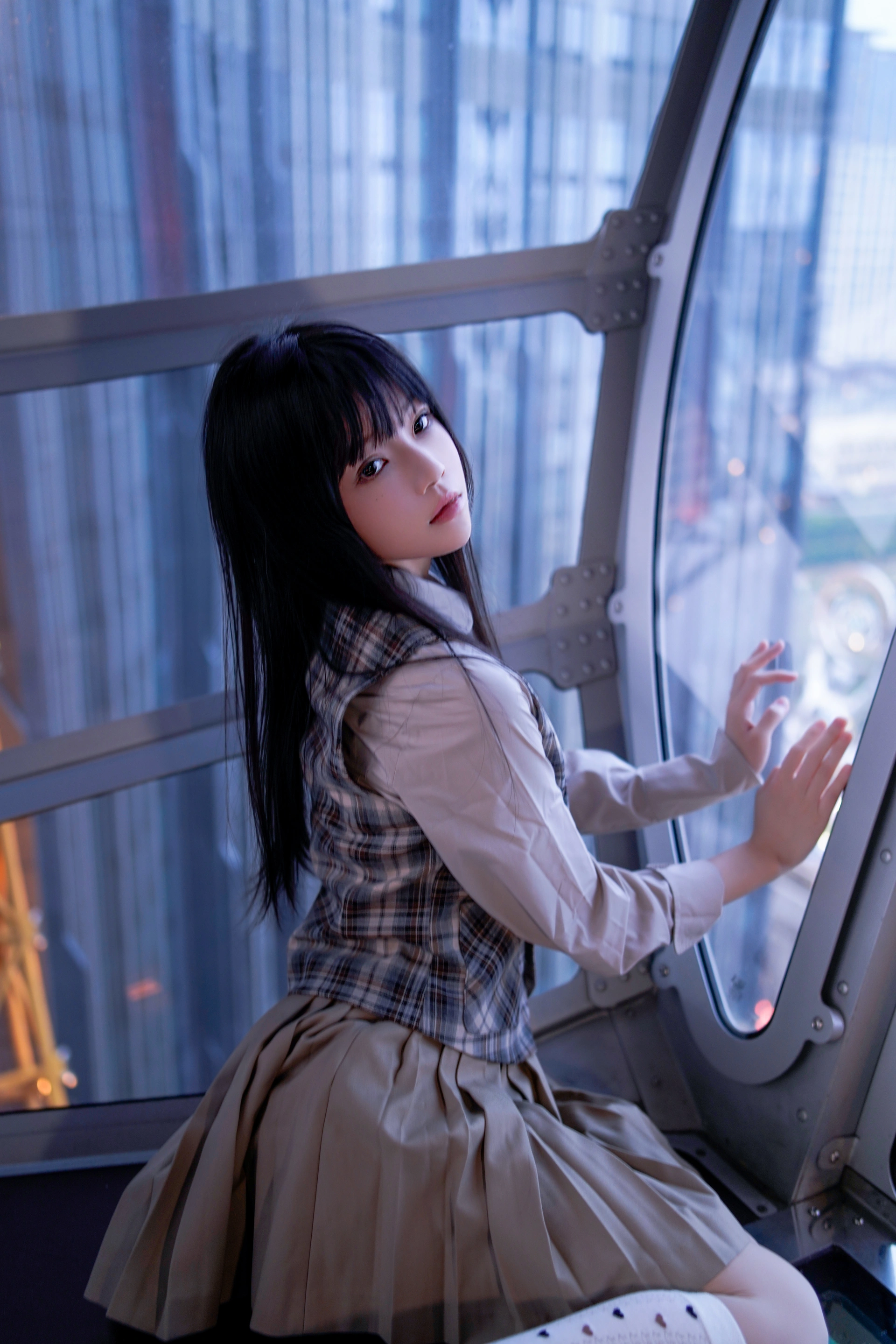 桜桃喵制服摩天轮写真