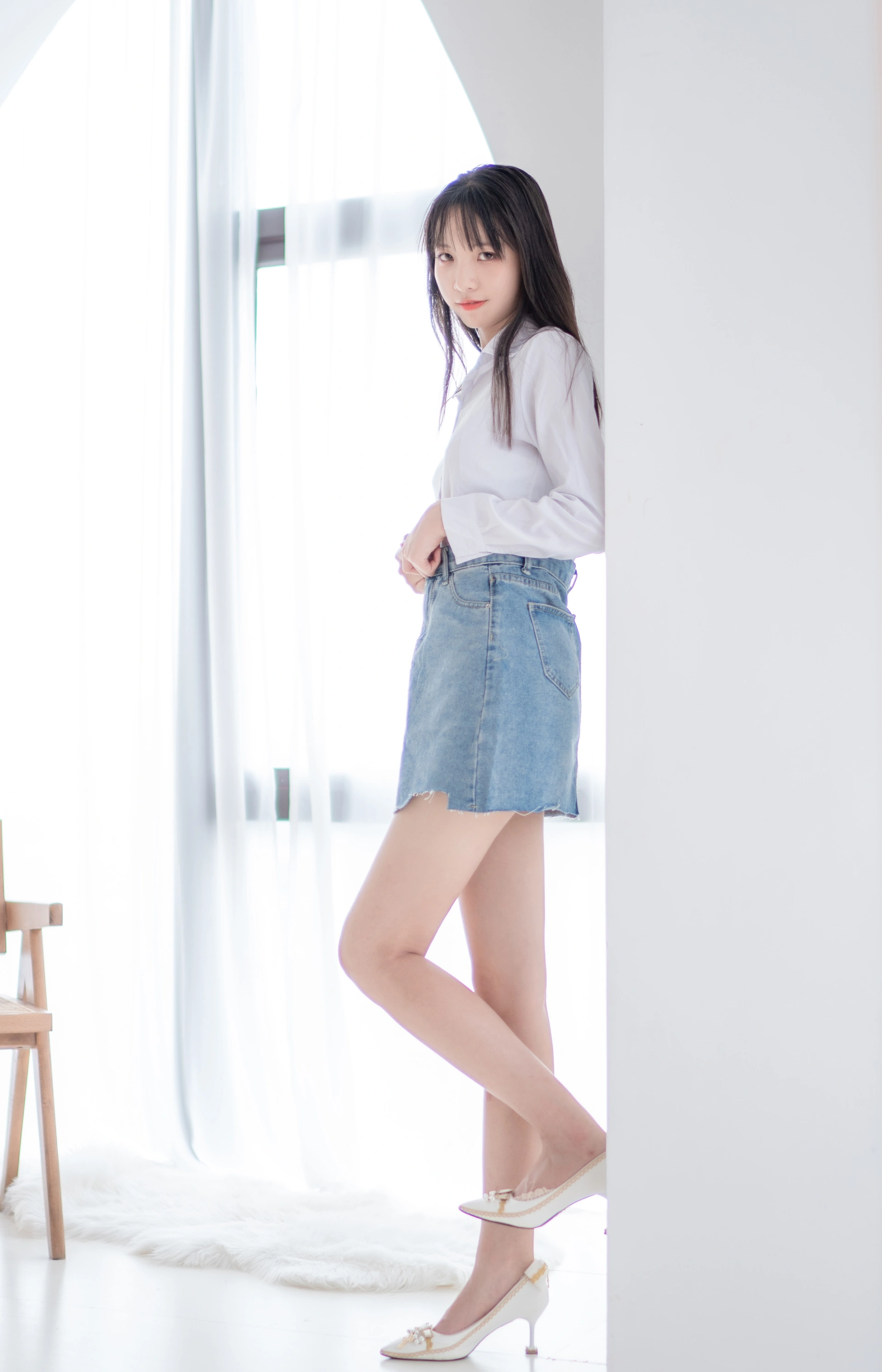 西瓜少女牛仔裙写真作品