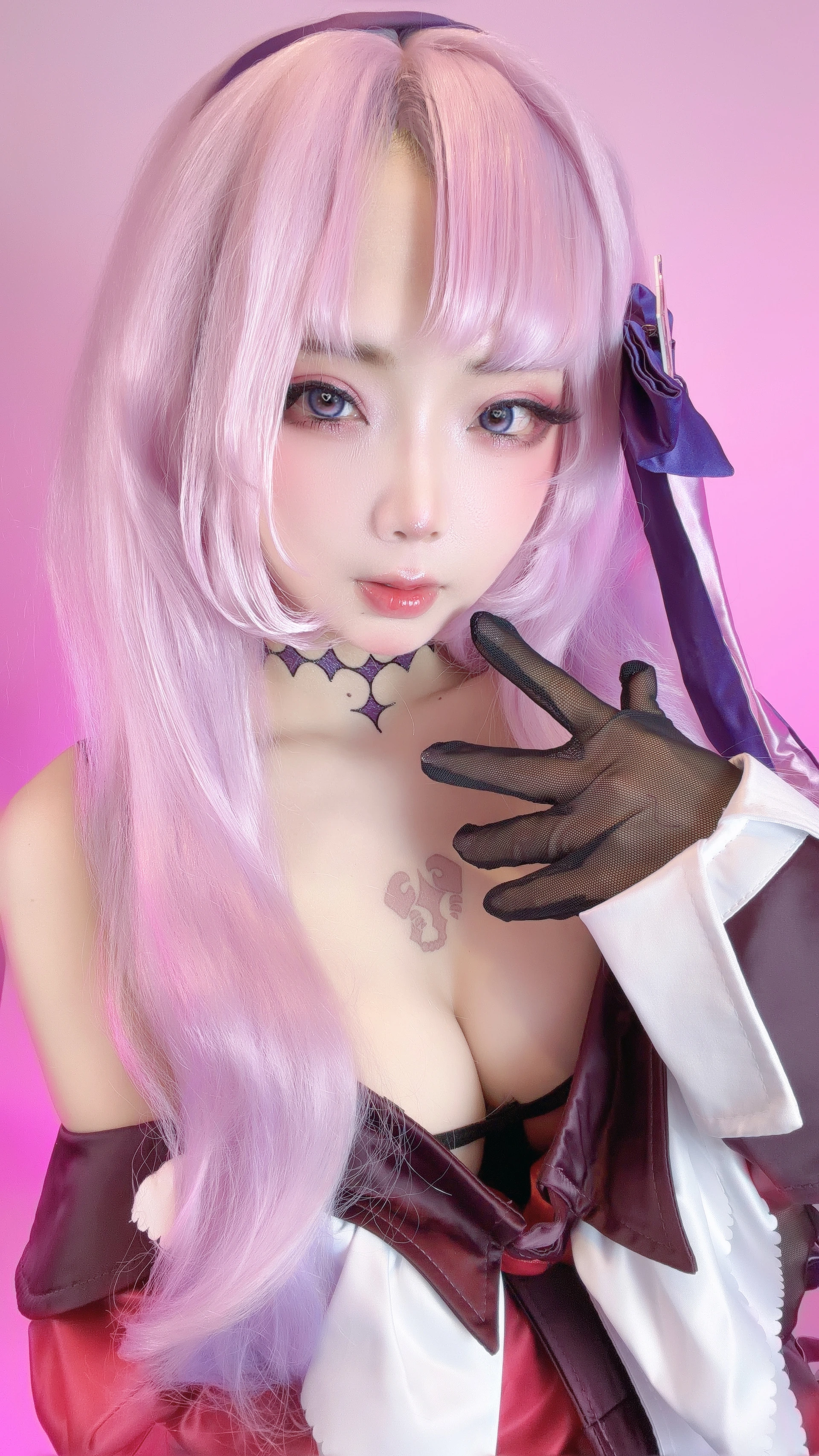 ChuChuMAGIC Hyakumantenbara Salome 粉色短发COS写真