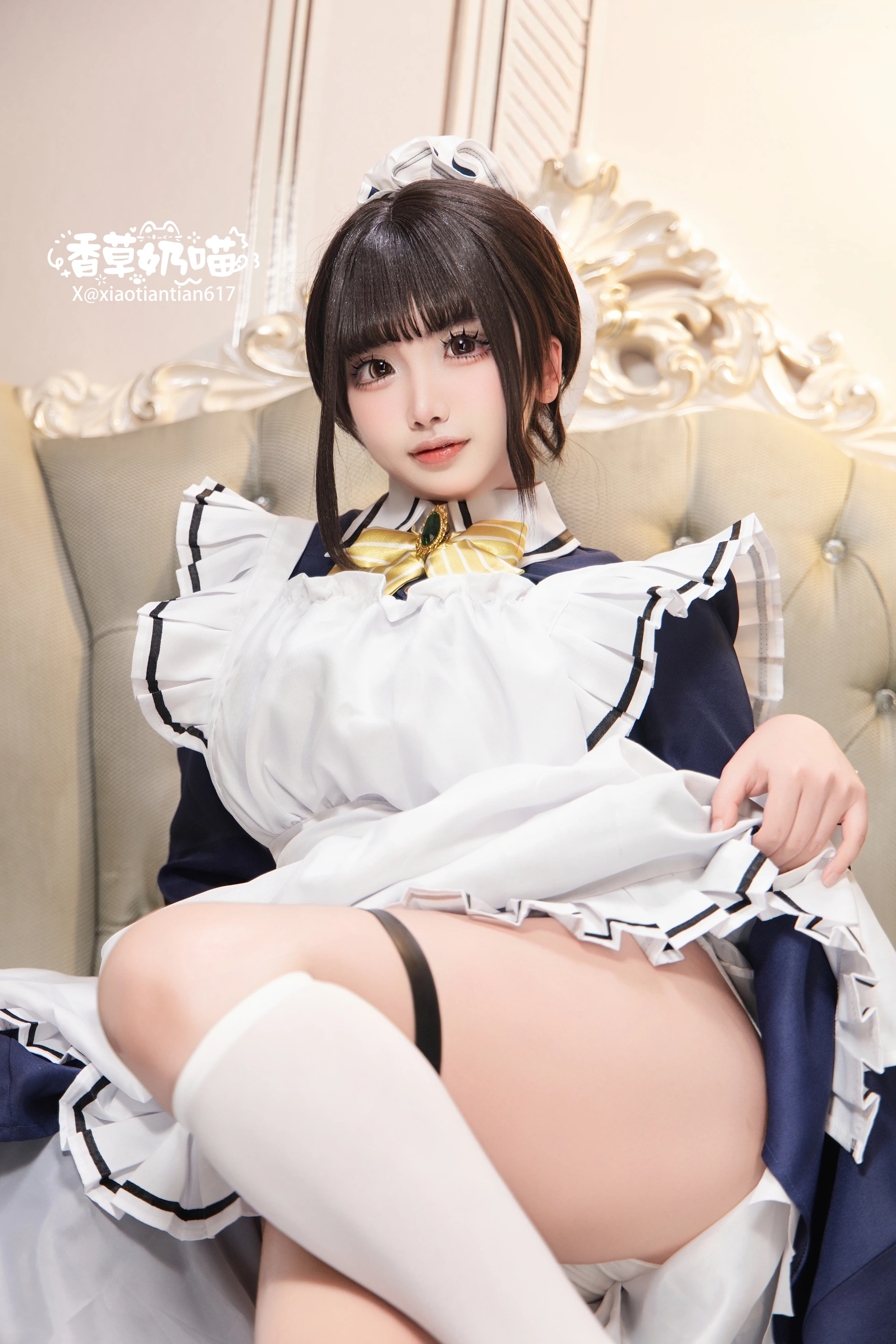 香草奶喵星光咖啡馆女仆COS预览图2